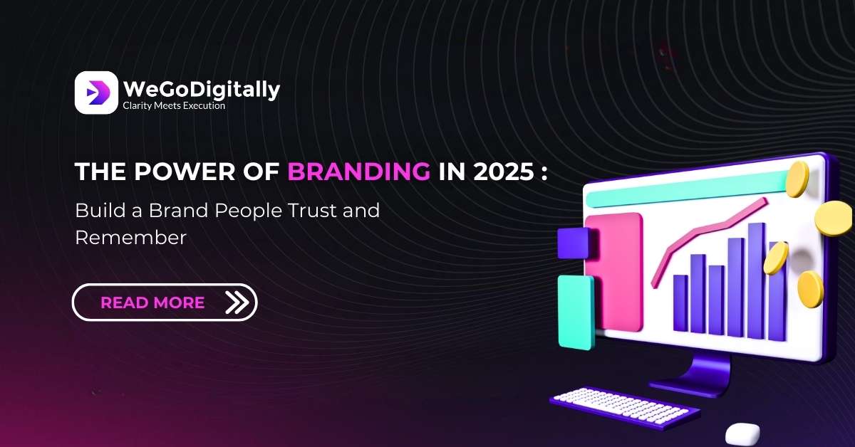 The Power of Branding in 2025 – 3D graphic showing computer screen with upward growth chart, gold coins, and vibrant UI elements. The Power of Branding in 2025 – 3D graphic showing computer screen with upward growth chart, gold coins, and vibrant UI elements.